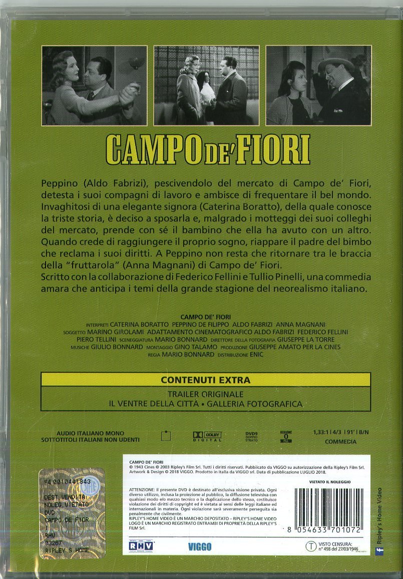 campo de' fiori DVD Italian Import