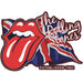Rolling Stones Lick The Flag shaped iron-on / sew-on cloth patch (ro