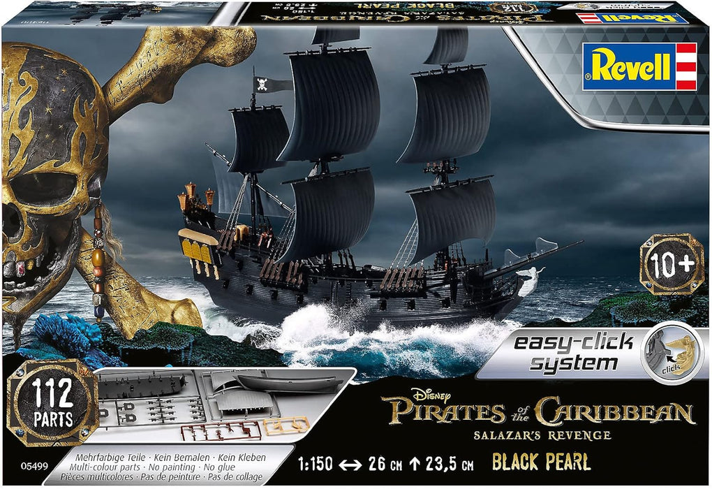 Revell Pearl (Easy-Click) RV65499 Pirati dei Caraibi, 1 juego de 150 modelos Black Pear RC, 26 x 23,5 cm de alto