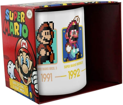 Pyramid International Super Mario (Dates) Official Boxed Ceramic Coffee/Tea Mug, Paper, Multi-Colour, 1 Count (Pack of 1