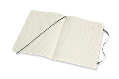 Moleskine - Pro Notebook, Professional Notebook Ideal for Office & Work - Soft Cover and Elastic Closure - Size Extra Large 19 x 25 - Colour Forest Green, 192 Pages
