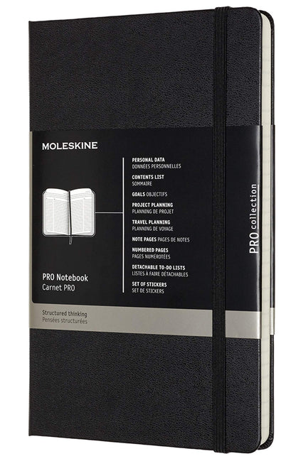 Moleskine PROPFNTB3HBK Large Pro Hard Notebook