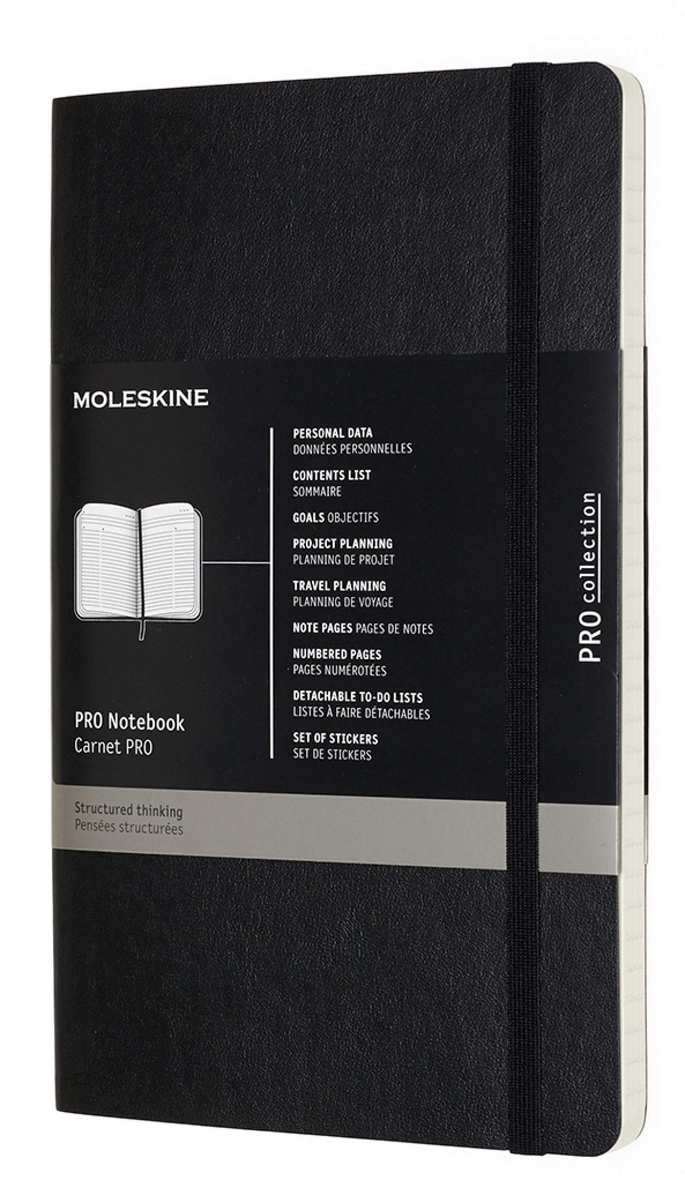 Moleskine PROPFNTB3SBK Large Pro Soft Notebook, Black