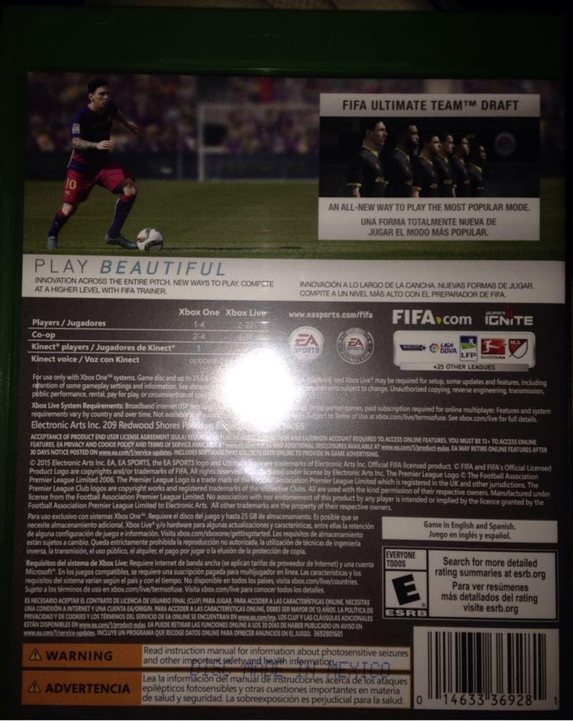 FIFA 16 XBOX ONE FR PG FRONTLINE - Xbox One