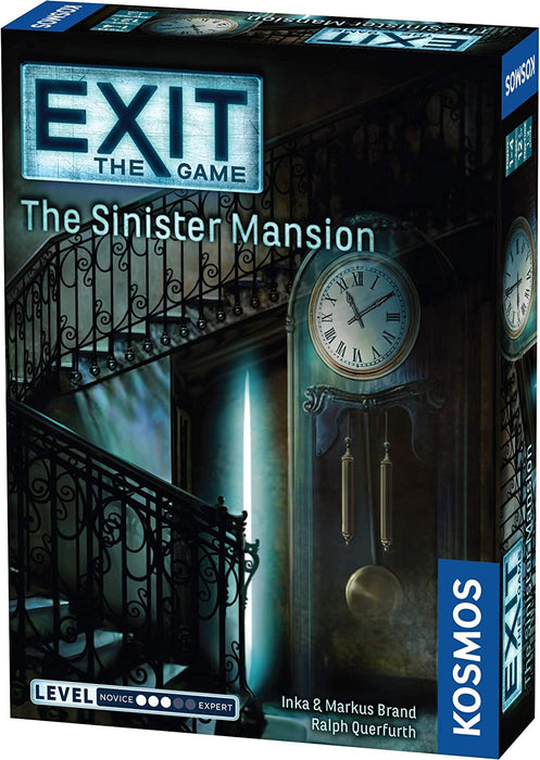 Thames & Kosmos - Exit: The Sinister Mansion - Level: 3/5 - Unique Escape Room Game - 1-4 Players - Puzzle Solving Strategy Board Games for Adults & Kids, Ages 12+ - 694036