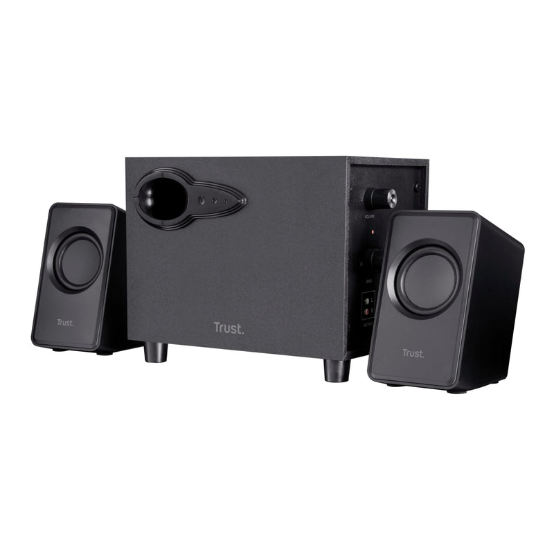 Trust Avora Set Altoparlanti 2.1 Subwoofer, Potenza di 18W di Picco e 9W RMS, Nero
