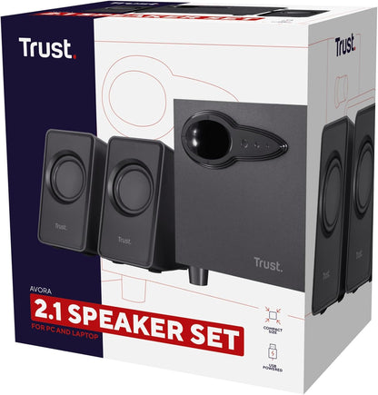 Trust Avora 2.1 speaker set 9 W PC Black 2.1 channels 2-way