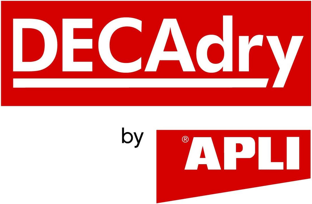 DECAdry Place Cards for Folding, 2 cards (200gsm, 210x63.5mm) per A4 sheet , (pack of 22 sheets/44 cards), White