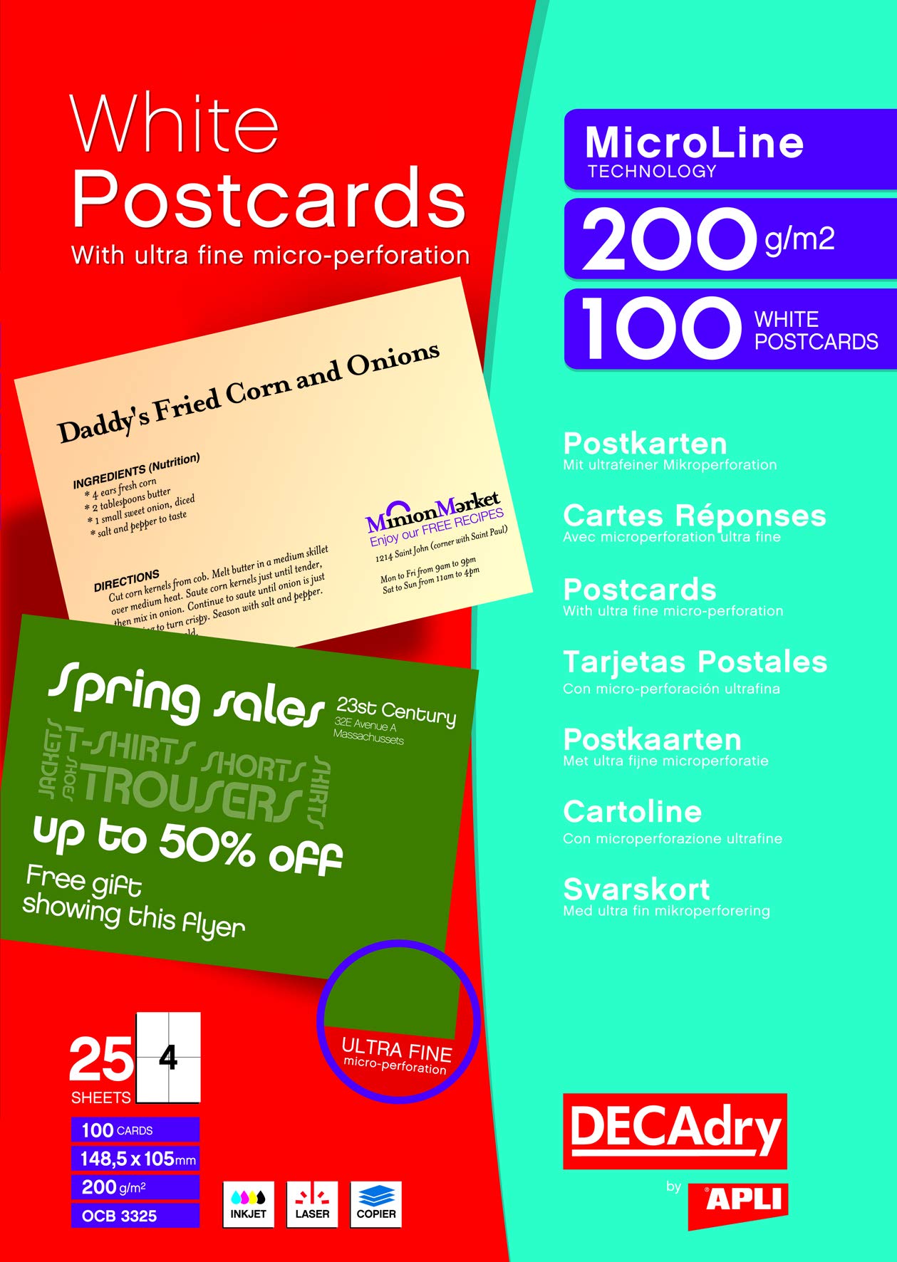 DECAdry T403322 tarjeta de visita - Tarjetas de visita (8,5 cm, 5,4 cm
