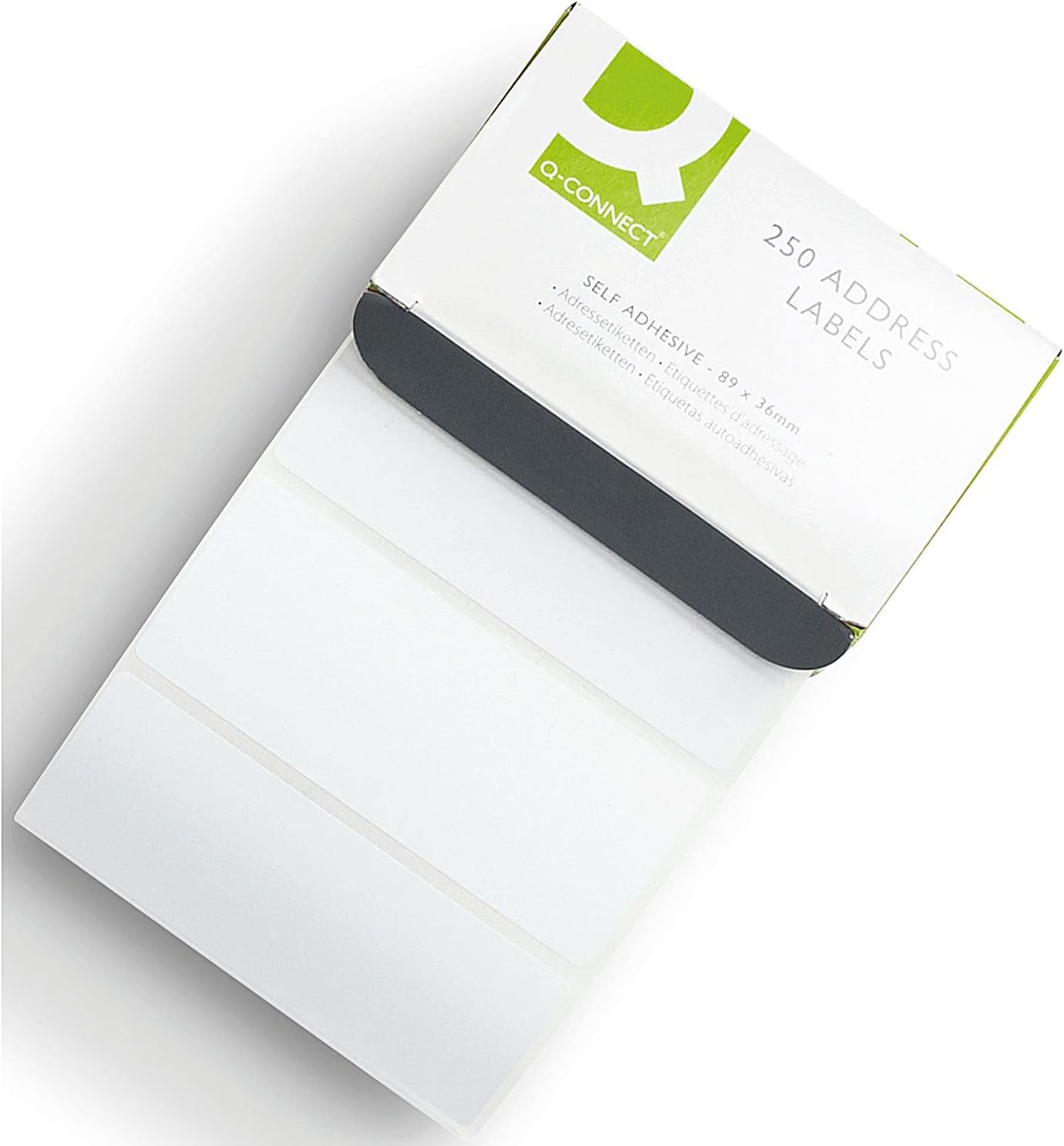 Q-Connect Address Label Roll Self Adhesive 89 x 36 mm White (Pack of 250) KF26073
