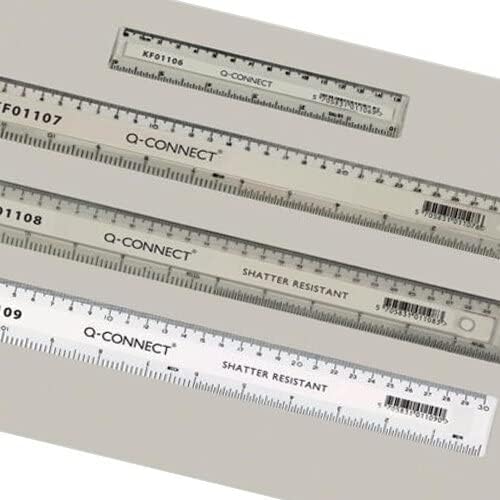 Q-Connect Acrylic Shatter Resistant Ruler 15cm Clear (Pack of 10