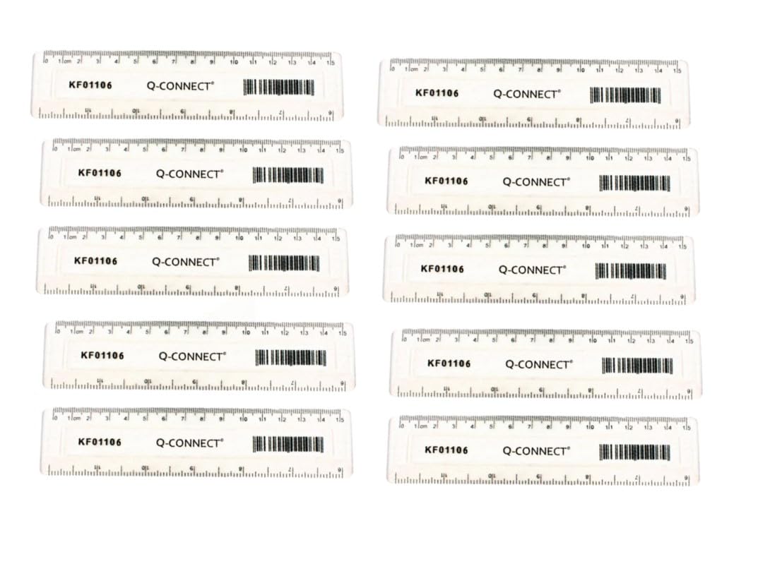 Q-Connect Acrylic Shatter Resistant Ruler 15cm Clear (Pack of 10