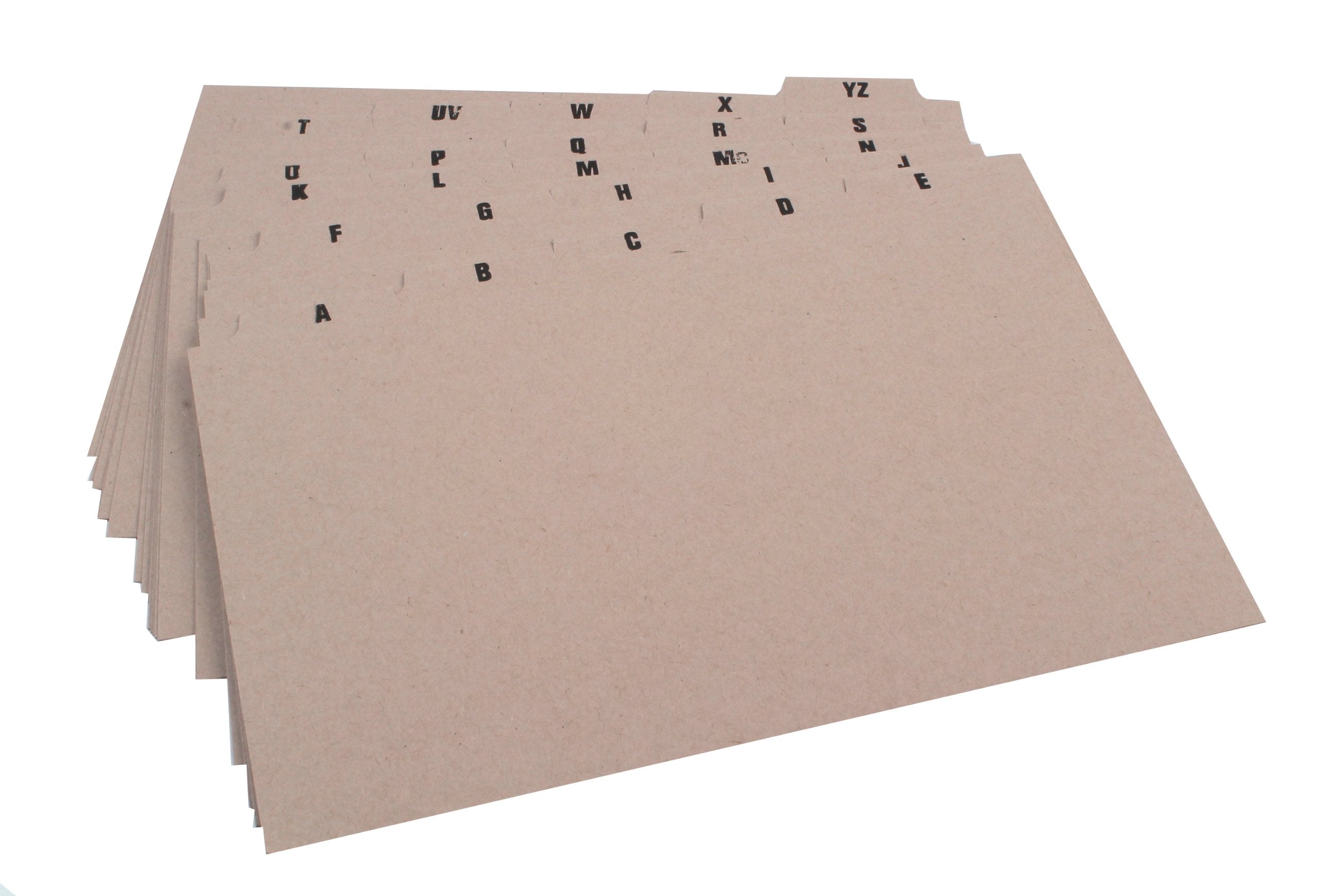 Q-Connect Guide Card 203x127mm A-Z Buff (25 Pack