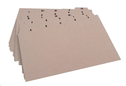 Q-Connect Guide Card 203x127mm A-Z Buff (25 Pack