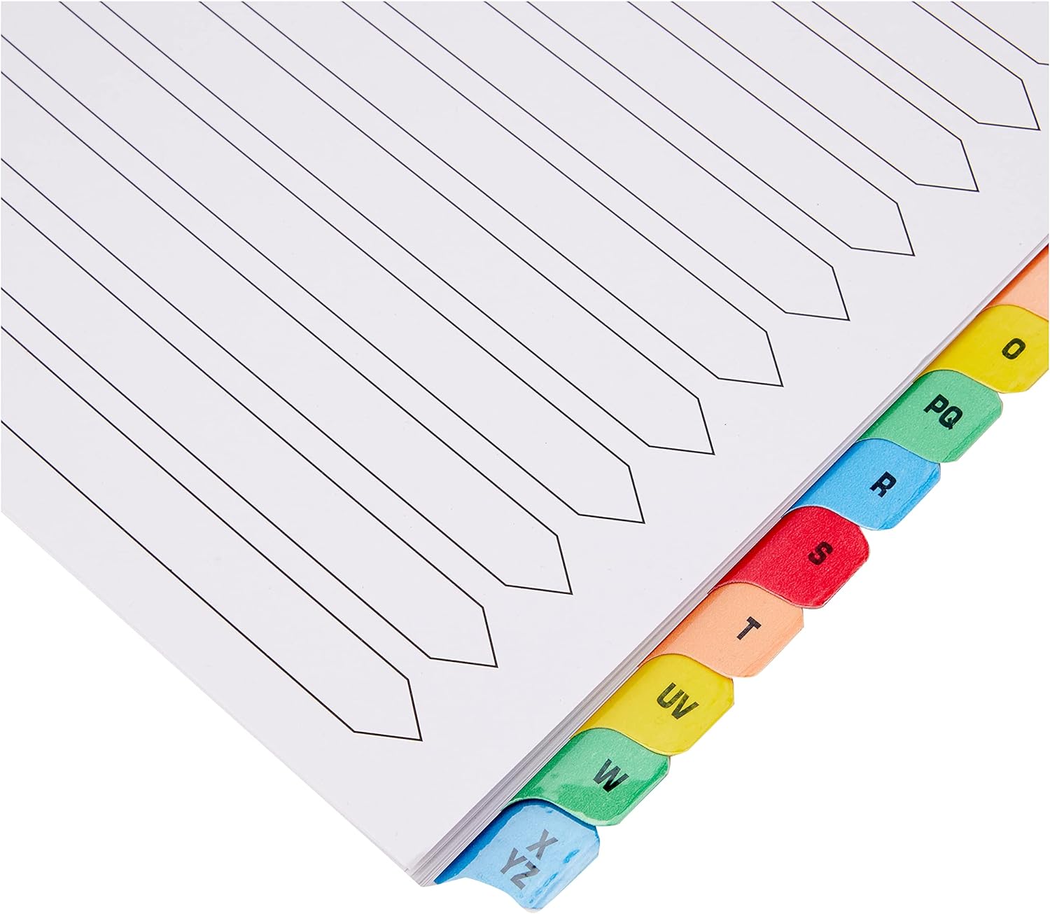 Q-Connect Multi-Punched A-Z 20-Part Reinforced Multi-Colour A4 Index Pre-Printed Tabs