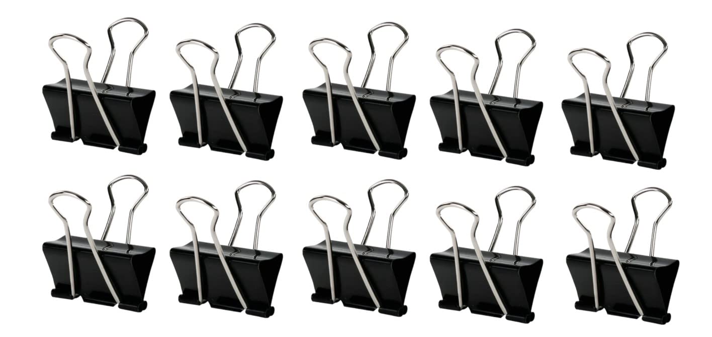 Q-Connect 42mm Foldback Clip, Black (Pack of 10