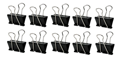 Q-Connect 42mm Foldback Clip, Black (Pack of 10
