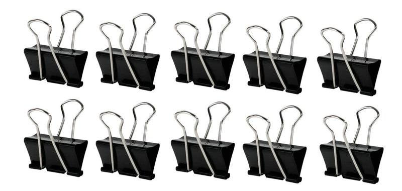 Q-Connect 42mm Foldback Clip, Black (Pack of 10