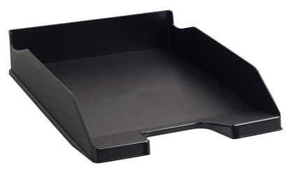 Exacompta - Ref 113014D - ECOBlack Letter Tray Combo Midi - 347 x 255 x 65mm in Size, Suitable for A4 Documents, Stackable with Others, Holds Approx. 500 Sheets