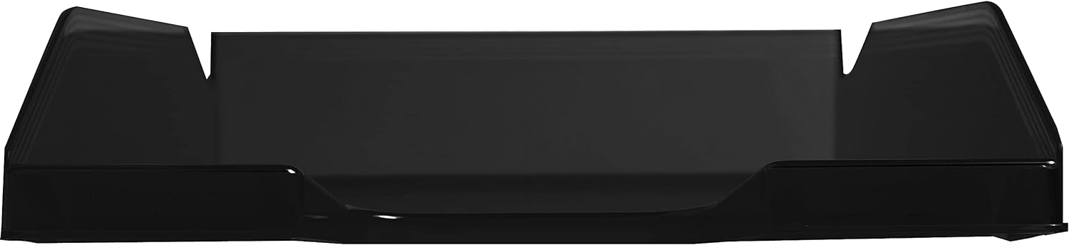 Exacompta - Ref 113014D - ECOBlack Letter Tray Combo Midi - 347 x 255 x 65mm in Size, Suitable for A4 Documents, Stackable with Others, Holds Approx. 500 Sheets