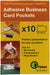 Pelltech 60x95mm Open Side Business Card Pocket (Pack of 10