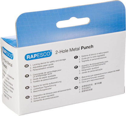 Rapesco ‎PF810MB1 810 2-Hole Metal Punch with 12 Sheets Capacity