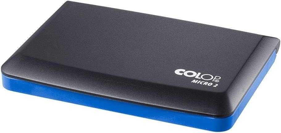 COLOP Micro 2 Stamp Pad - Blue | 109670 | Rubber Stamp Pad 110x70mm | Ink Pad for Traditional Rubber Stamps