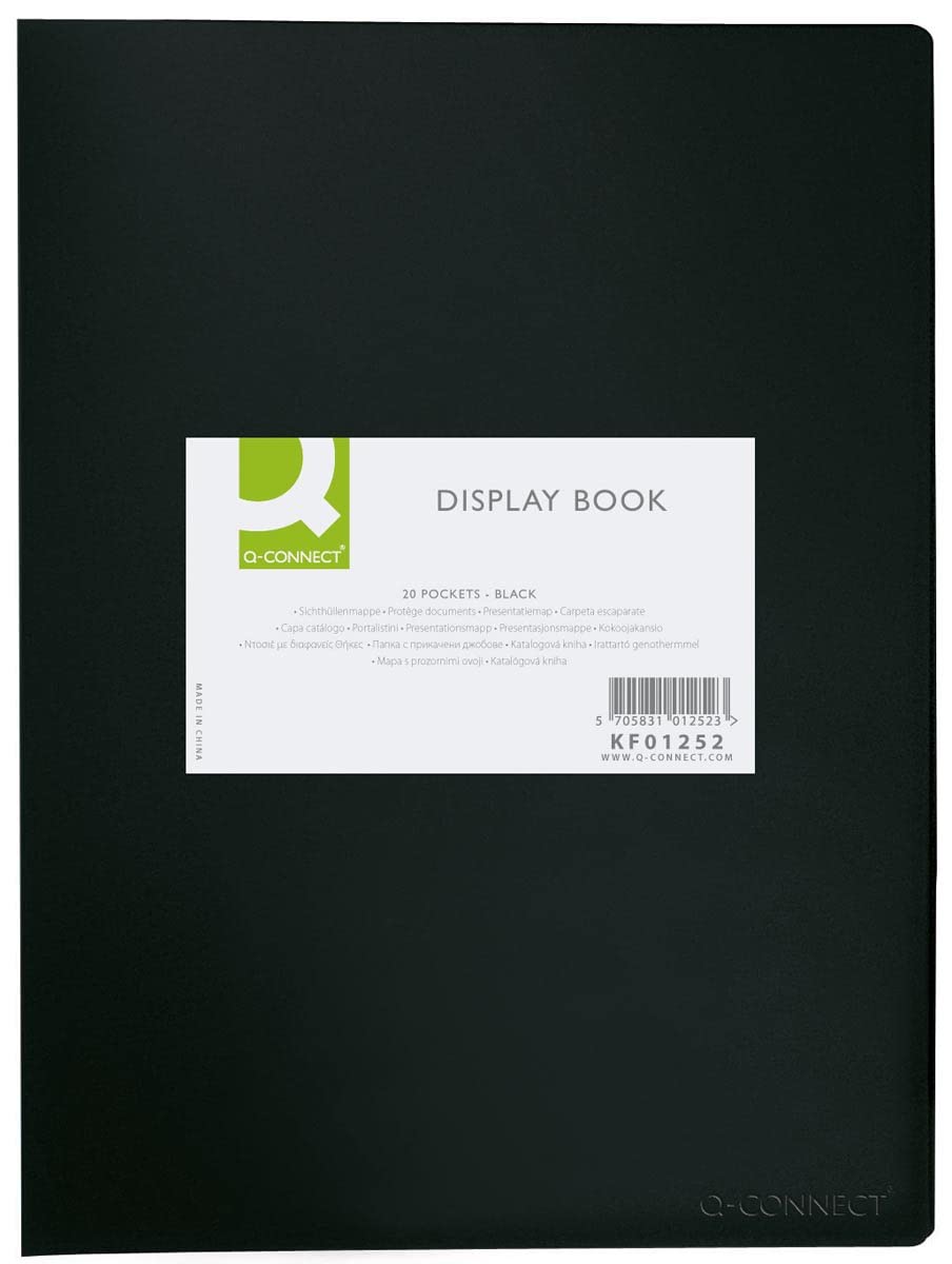 Q-Connect 20-Pocket Display Book