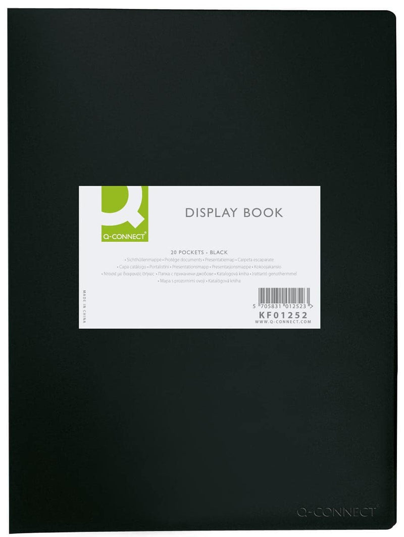 Q-Connect 20-Pocket Display Book