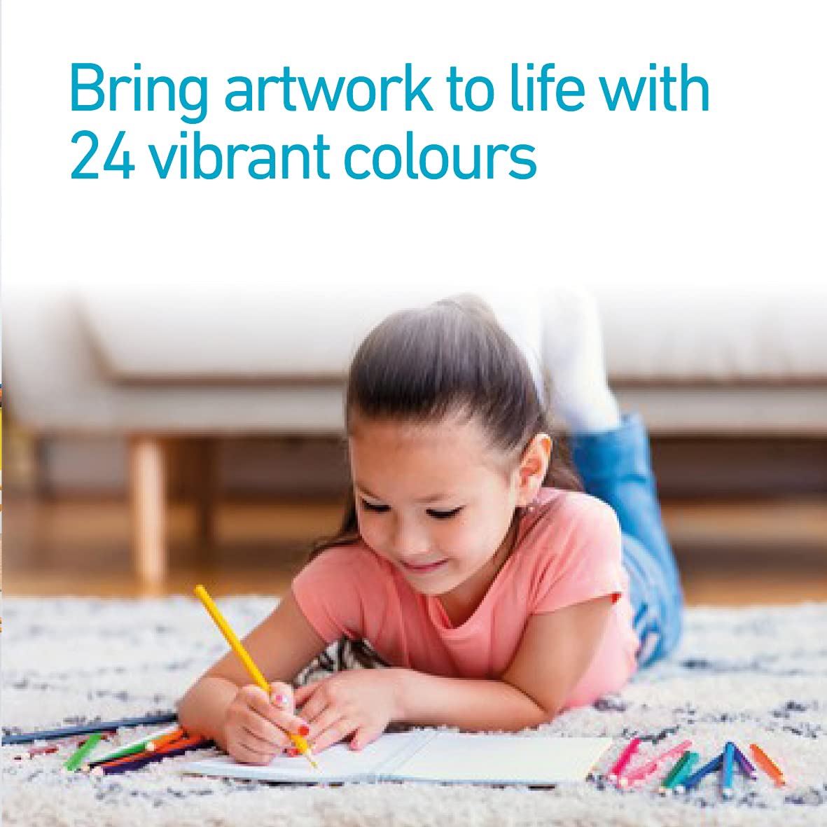 Classmaster Colouring Pencils For Adults & Kids, Long-Lasting Colouring Pencils For Children, Softer Leads For Perfect Colour Laydown, Pre-Sharpened - 24PK
