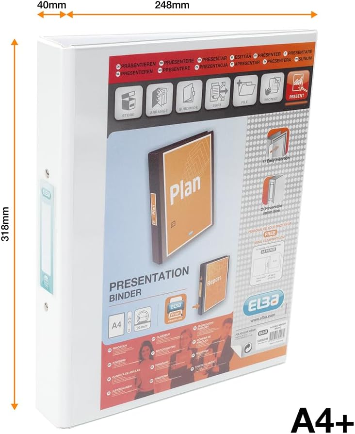 Elba 25mm A4 Bantex Vision 2-Ring Binder