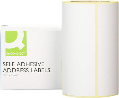 Q-Connect Address Label Roll Self Adhesive 102x49mm White (Pack of 180) 0073024