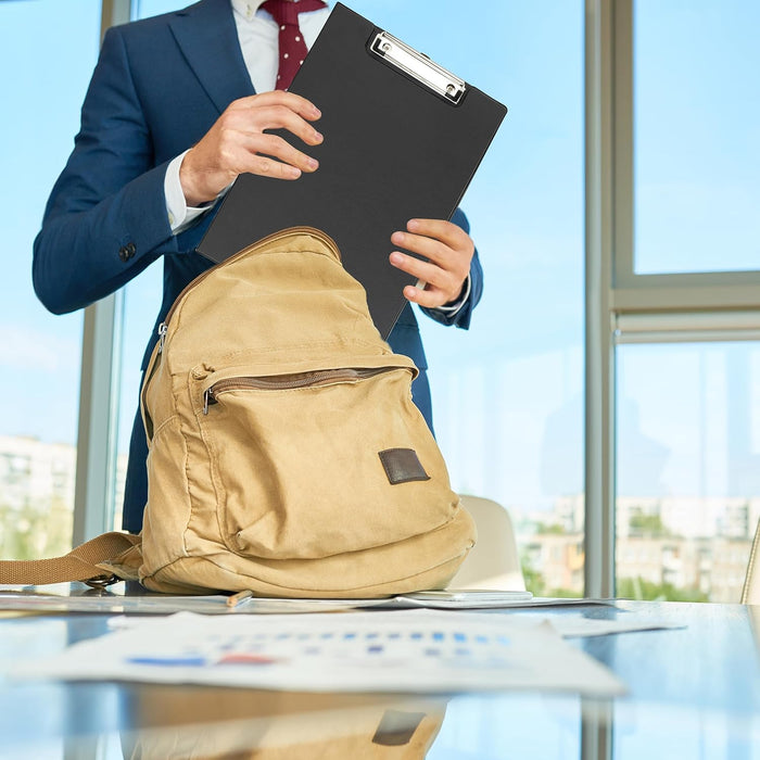 Rapesco VFDCB0B3 A4+ Foldover Clipboard with Pocket, Black