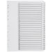 Q-Connect 1-25 Index Multi-Punched Reinforced Board Clear Tab A4 White (Pack of 4) 1 - 25 Tabs