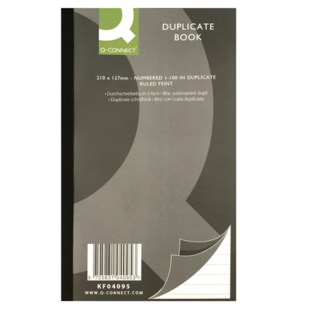 Q-Connect Feint Ruled Duplicate Book