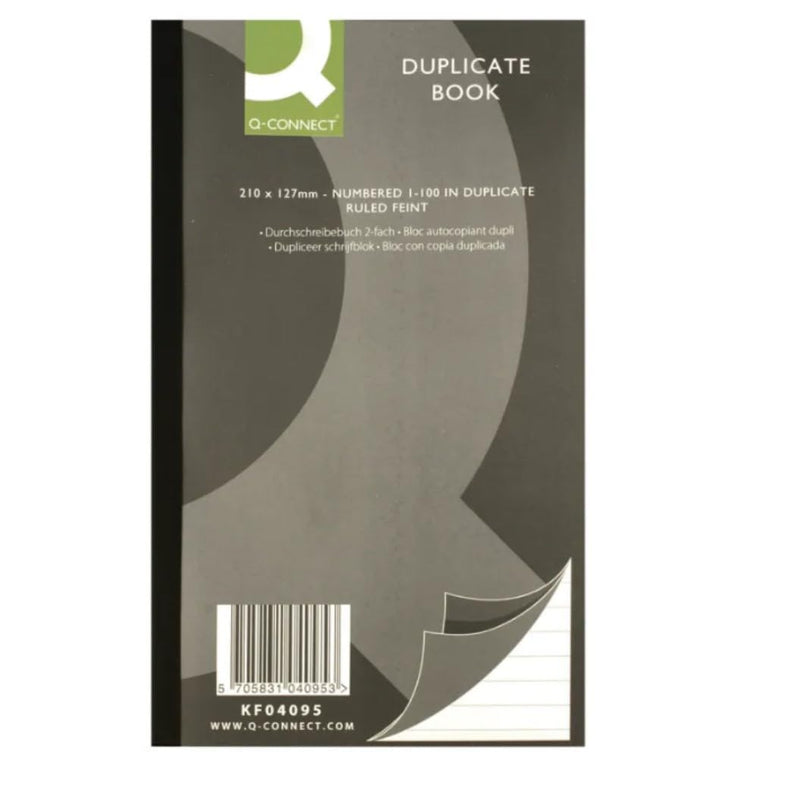 Q-Connect Feint Ruled Duplicate Book