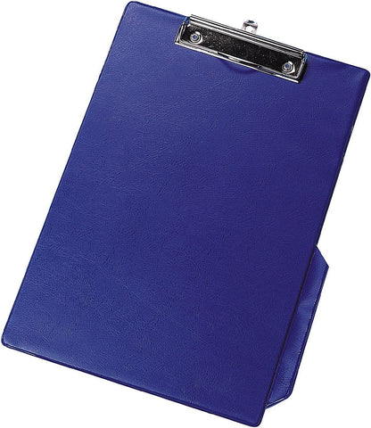 Q-Connect Foolscap/A4 PVC Foldover Clipboard - Blue