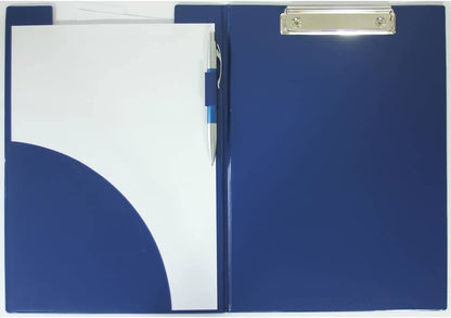 Q-Connect Foolscap/A4 PVC Foldover Clipboard - Blue