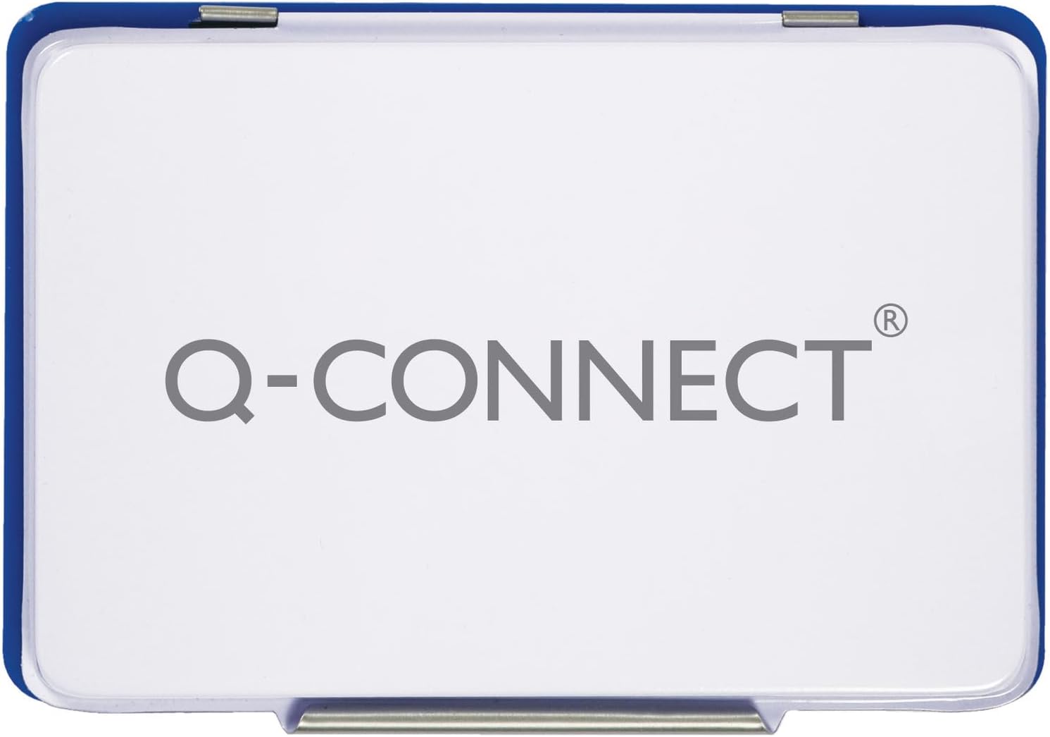 Q Connect Large Stamp Pad Metal Case - Blue