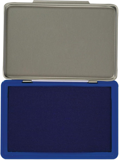 Q Connect Large Stamp Pad Metal Case - Blue
