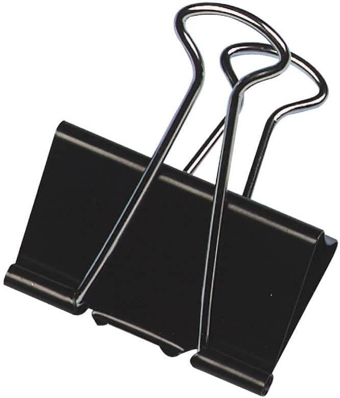 Q-Connect Foldback Clip, 51 mm, Black, Pack of 10