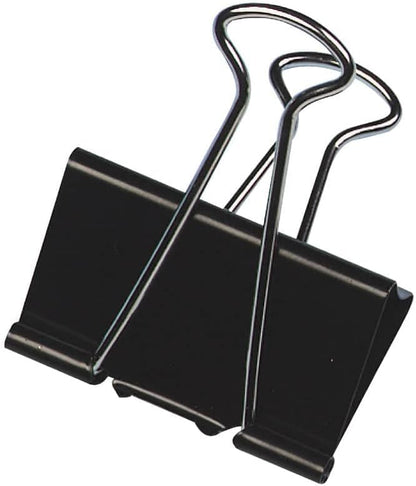 Q-Connect Foldback Clip, 51 mm, Black, Pack of 10