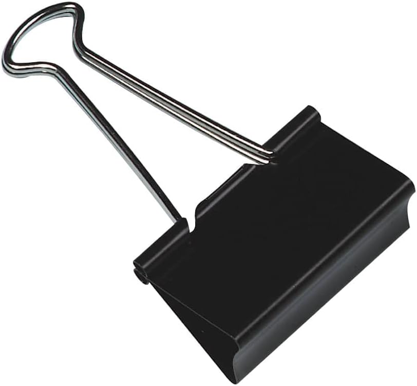 Q-Connect Foldback Clip, 51 mm, Black, Pack of 10