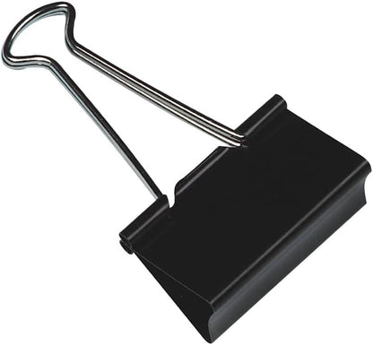 Q-Connect Foldback Clip, 51 mm, Black, Pack of 10