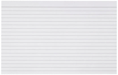 Q-Connect Record Card 203x127mm Ruled Feint White (100 sheet pack) Single