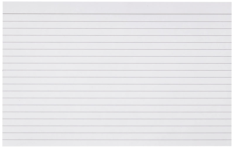 Q-Connect Record Card 203x127mm Ruled Feint White (100 sheet pack) Single
