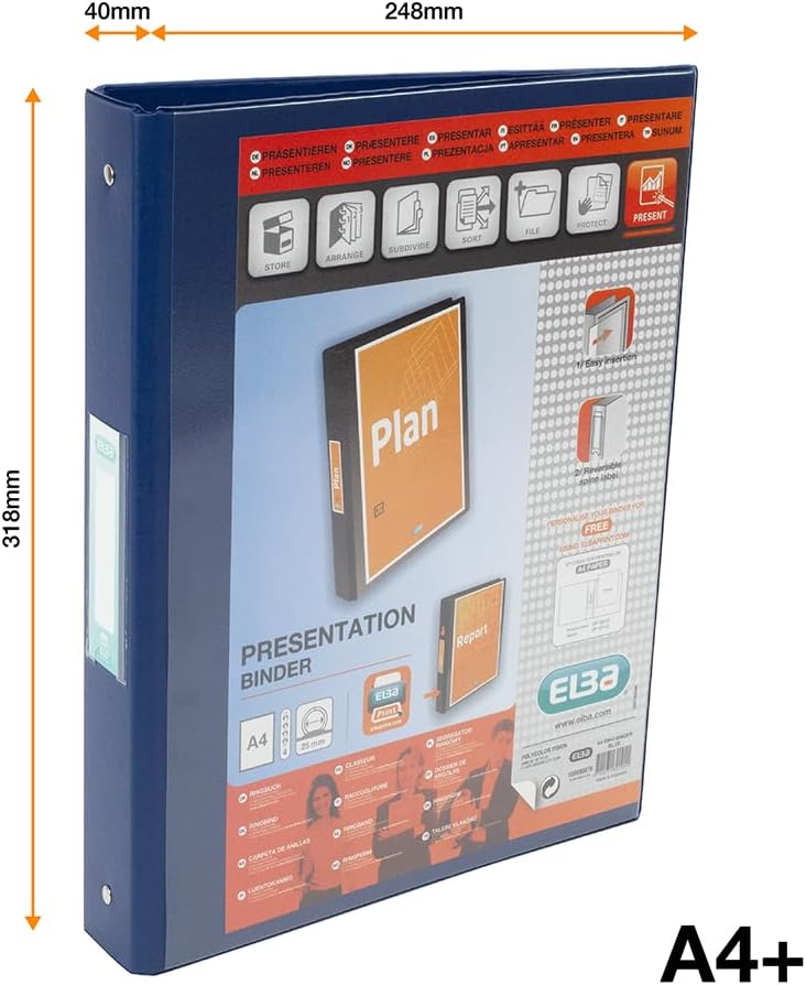 Elba Vision A4 25 mm 4 Ring Binder