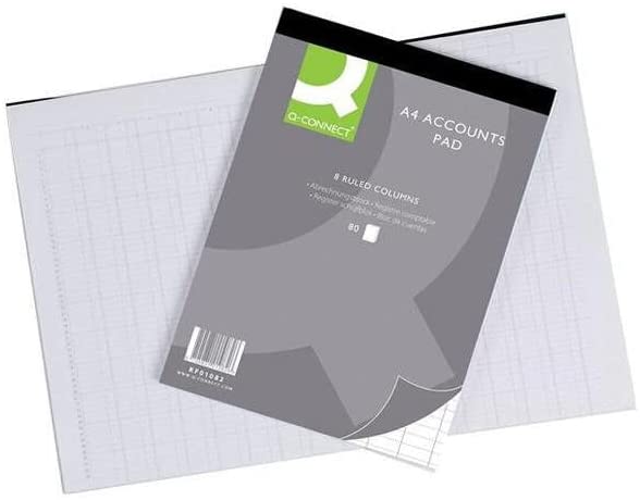 Q-Connect A4 8-Column Analysis Pad A4 8-Column
