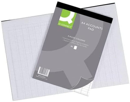 Q-Connect A4 8-Column Analysis Pad A4 8-Column