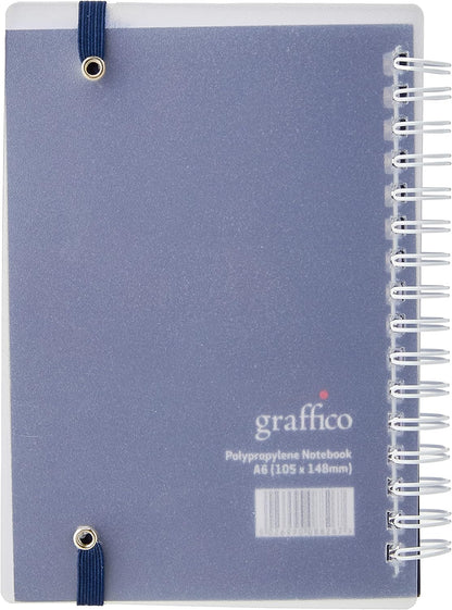GRAFFICO A6 Twin Wire Polypropylene Notebook of 140 Pages (Pack of 1